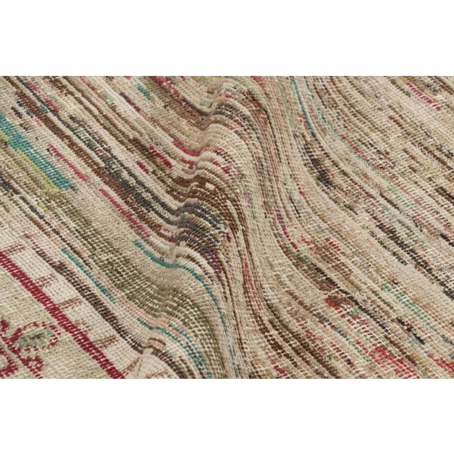Textile Vintage Distressed Abstract Rug With Vibrant Polychromatic Striae - Rug & Kilim For Sale - Image 7 of 8