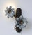 1970s Murano Wall Light Black Flowers - Set of 2 For Sale - Image 4 of 15