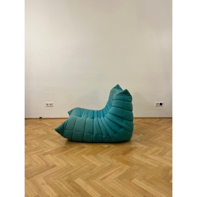 Turquoise Togo Armchair by Michel Ducaroy for Ligne Roset, 1970s For Sale - Image 6 of 11