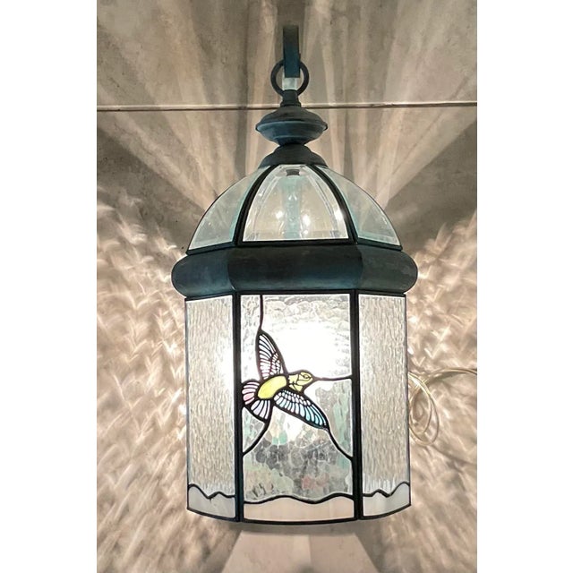 1970s Single Vintage Handcrafted Brass Wall Lantern For Sale - Image 5 of 12