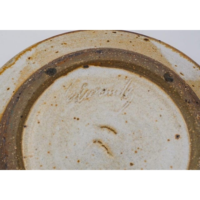 Vintage mid 20th century abstract pottery bowl or ashtray by Joel Edwards (1923 - 2007) California. Signed on bottom, edge...