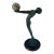 1960s Max Le Verrier "Lueur" French Art Deco Figural Sculpture With Onyx Sphere For Sale