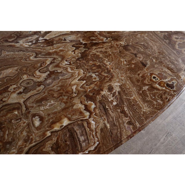 Oval Onyx Marble Dining Table by Angelo Mangiarotti, Italy, 1970s For Sale - Image 10 of 15