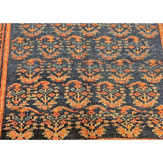 Antique Persian Bidjar Rug, Hand-Knotted Wool, Allover Paisley Pattern. Blue & Green, 4x6 For Sale - Image 12 of 16