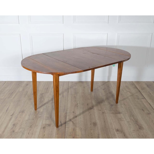 Small 19th Century French Walnut Extension Dining Table with One Leaf For Sale - Image 4 of 10