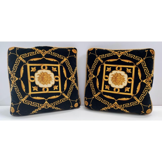 Black Throw Pillows from Gianni Versace, 1980s, Set of 2 For Sale - Image 12 of 12