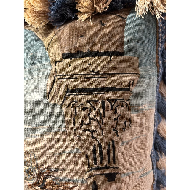 English 19th Century Petitpoint Pillow For Sale - Image 9 of 10
