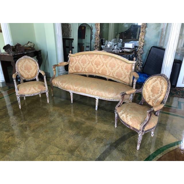 French Antique French Louis XVI-Style Salon Suite For Sale - Image 3 of 3