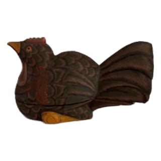 Mid 20th Century Indonesian Folk Art Hand-Painted Bird For Sale