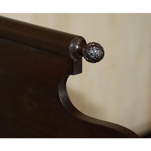 American Federal 4-Poster Bed with Carved Pillars in Hardwood, 1800s For Sale - Image 18 of 18