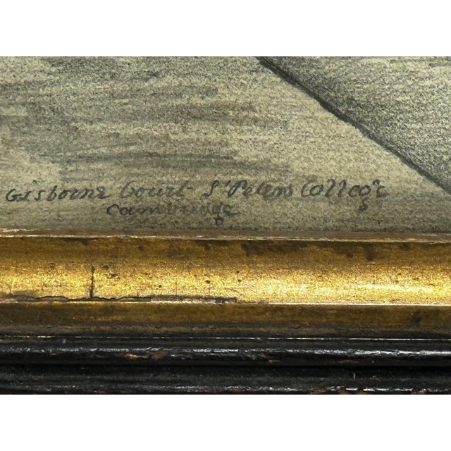 Georgian Pencil Drawing of Gisborne Court, Peterhouse Cambridge — British School in the Manner of Joseph Michael Gandy For Sale - Image 6 of 18