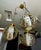 Trio (3) Mid-Century Hollywood Regency Pierced Brass Cluster Pendant Chandelier $4,500 For Sale - Image 18 of 18