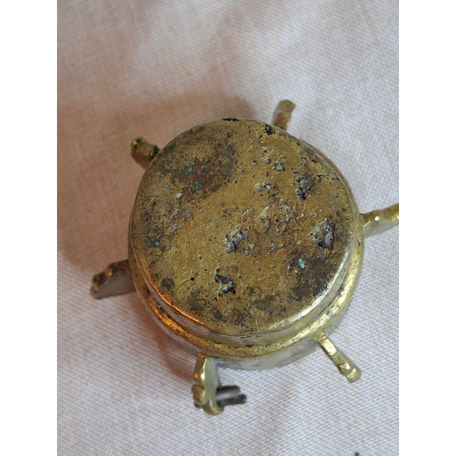 16th or 17th C? Spanish Renaissance Bronze Mortar and Pestle Ribbed Fin Judaica Antiquity For Sale - Image 13 of 16
