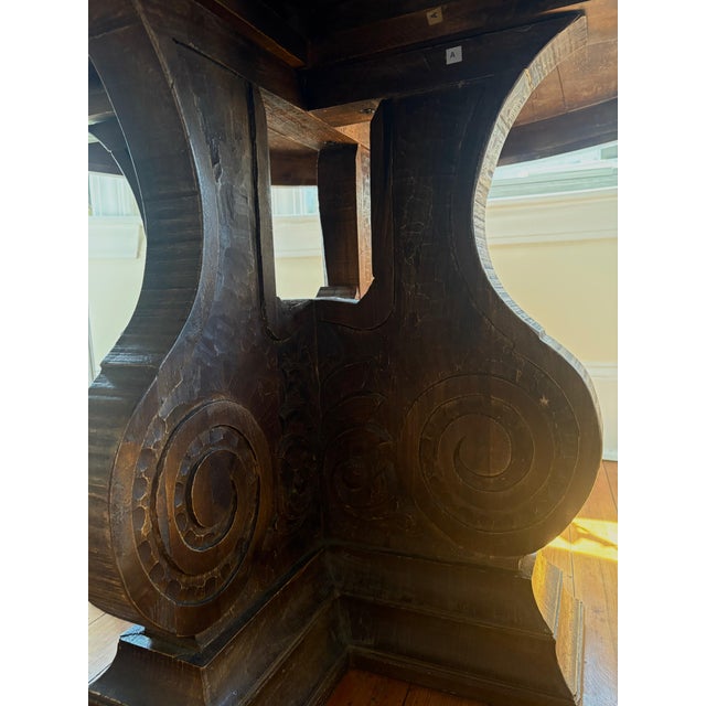 Wood Renaissance Revival Carved Round Dining Table | Late 19th or Early 20th Century | English or Continental For Sale - Image 7 of 7