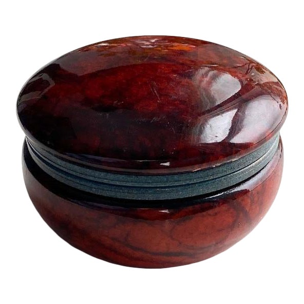 Opaline Glass Trinket Box For Sale