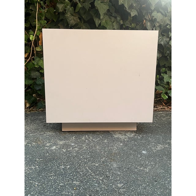 Postmodern Vintage Blush Pink Postmodern "Cube" Accent Table For Sale - Image 3 of 6