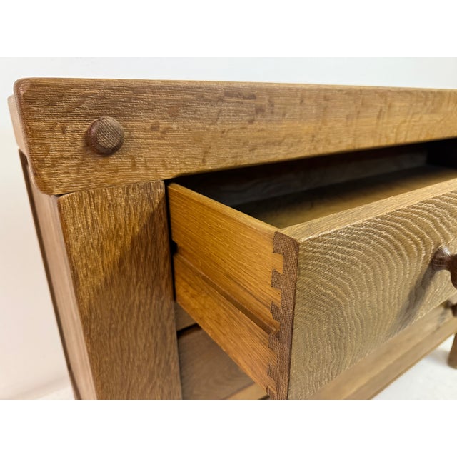 Brutalist Oak Chest of Drawers, 1970s For Sale - Image 6 of 14