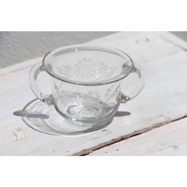 Transparent 18th Century Antique Hand-Blown Glass Small Cup For Sale - Image 8 of 13