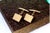 Gold Cufflinks with Guilloche Bands, Set of 2 For Sale - Image 6 of 6