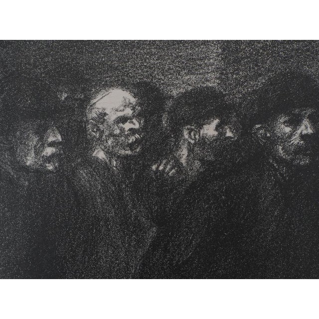 Théophile Alexandre Steinlen, Workers Leaving the Factory, Original Signed Lithograph For Sale - Image 4 of 7