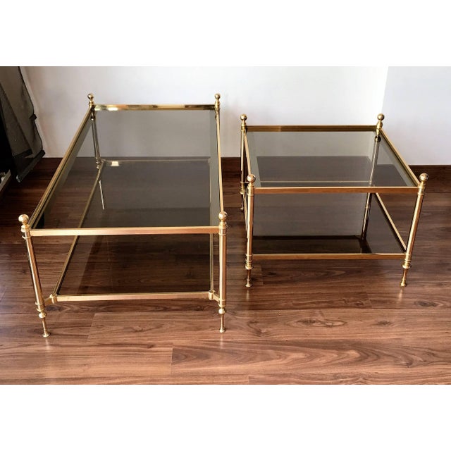 Vintage Maison Bagues Brass Coffee Table For Sale - Image 9 of 10