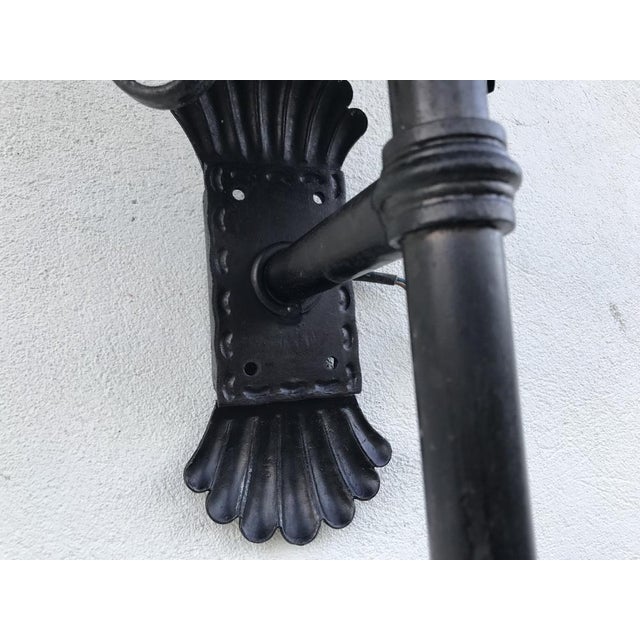 Metal Exterior Lamp Metal and Copper Hand with Mirror, 1970s For Sale - Image 7 of 18