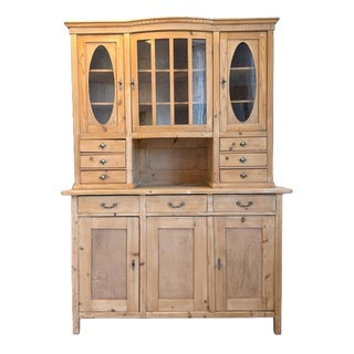 Art Nouveau Farmhouse Kitchen Sideboard in Softwood For Sale