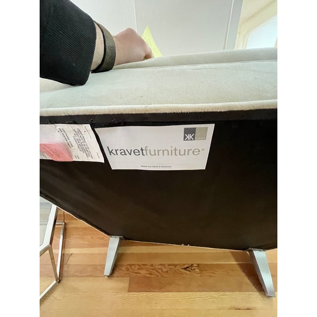 Kravet Vassar Square Ottoman For Sale In New York - Image 6 of 6