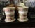 Antique 18th century French Louis XVI Queen's Factory Paris porcelain cachepots or flower pots on stands. Decorated with...