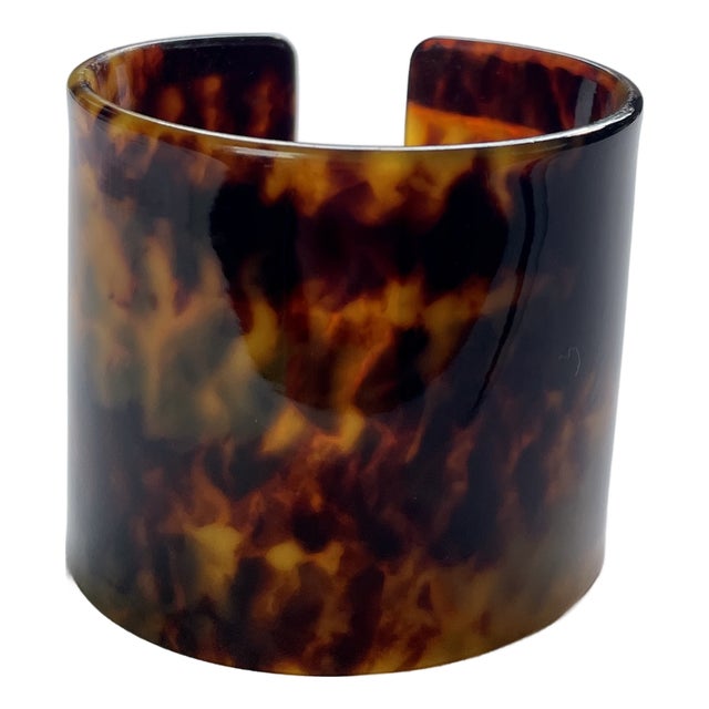 1990s Faux Tortoise Patterned Cuff - For Sale