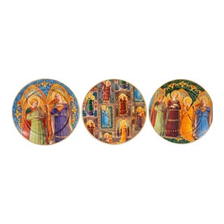 1980s Angels in Harmony Porcelain Plates From Punch Studio - 3 in Set For Sale