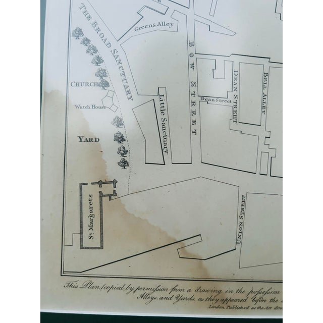 1807 J. T. Smith Framed Westminster London Map Engravings - Pair For Sale - Image 9 of 12