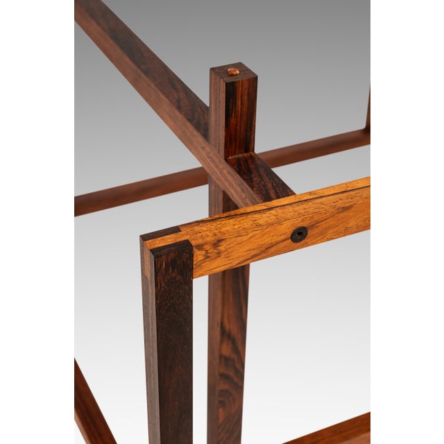 Rare Mid-Century Danish Modern Rosewood & Smoked Glass End Table by Henning Nørgaard for Komfort of Denmark, C. 1960's For Sale - Image 12 of 14