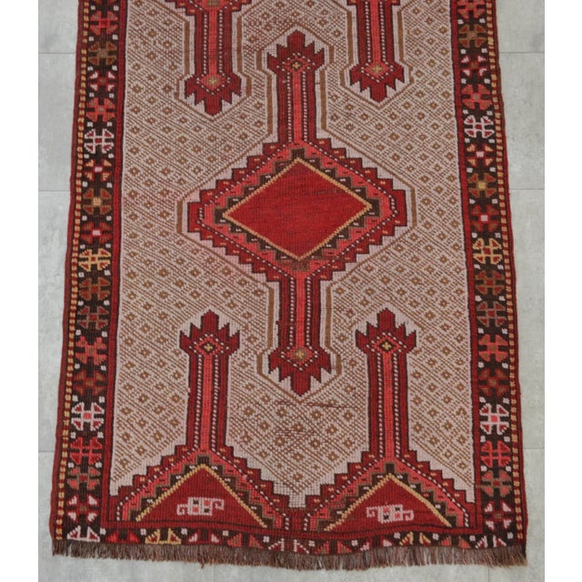 Textile Vintage Turkish Hand Knotted Runner Rug - 2′10″ X 7′1″ For Sale - Image 7 of 9