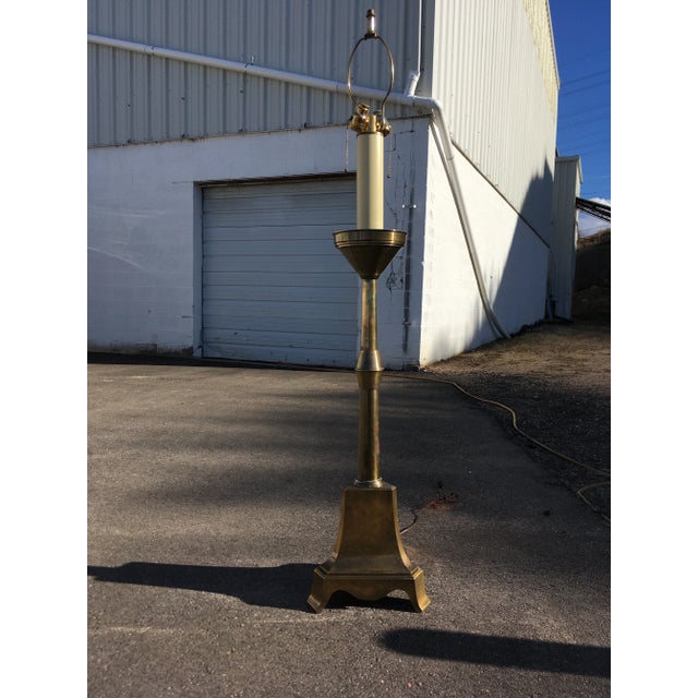 Chapman Brass Pyramid Floor Lamp in Mastercraft For Sale In Denver - Image 6 of 13