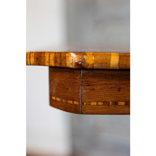 Italian Italian 19th Century Walnut, Mahogany and Ash Game Side Table with Marquetry Top For Sale - Image 3 of 12