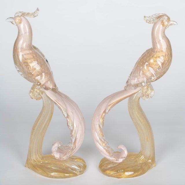 Pair of Murano Glass Barbini Birds of Paradise For Sale In Orlando - Image 6 of 13