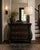 Late 20th Century Vintage Bombay Chest in Smoked Onyx Emerald & Old Chapel Smoked Walnut — Transitional Designer Bombe Cabinet For Sale - Image 5 of 5