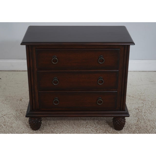 Traditional Pair of Tommy Bahama Lexington 3 Drawer Nightstands For Sale - Image 3 of 18