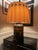 Vintage Chinoiserie Toleware Tea Canister Lamp With Pleated Shade For Sale - Image 4 of 13