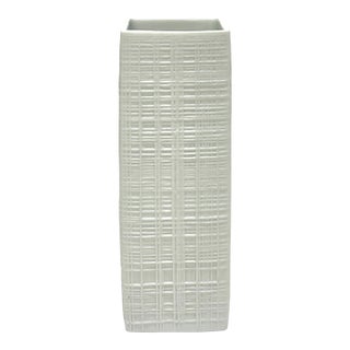 Matte White Bisque Porcelain 4-Sided Vase by Rosenthal Studio Line, Circa 1990s For Sale