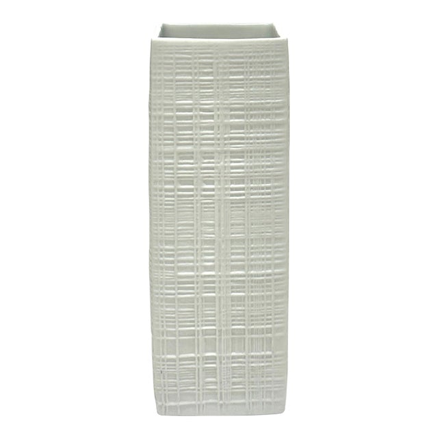 Matte White Bisque Porcelain 4-Sided Vase by Rosenthal Studio Line, Circa 1990s For Sale