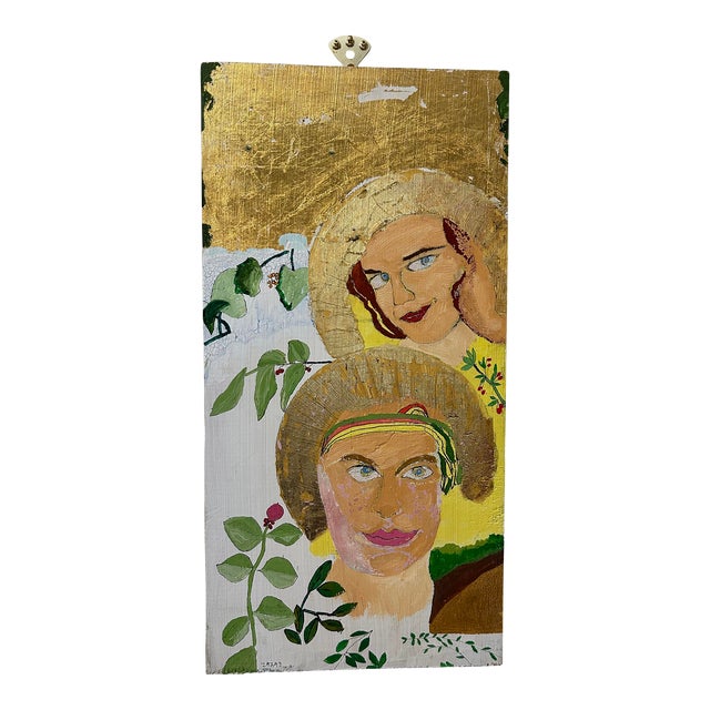 Pompeii # 2 Watercolor Wood Panel For Sale