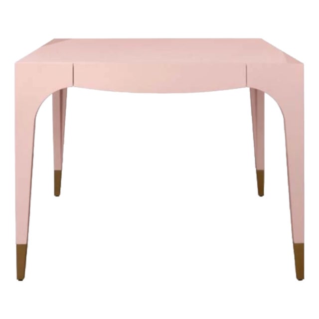 Matthew Izzo Home Lacey Pink Lacquer Game Table For Sale