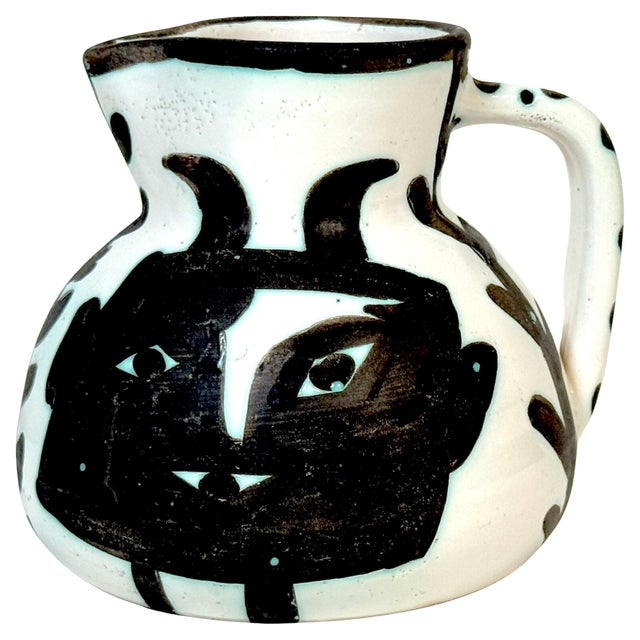 Ceramic Pablo Picasso, Visage noir (Black Face Pitcher), Madoura, 1953 For Sale - Image 7 of 18