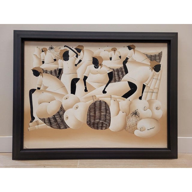 José Diereseu, Dominican Women in the Market, 1967, Oil on Canvas For Sale - Image 3 of 18