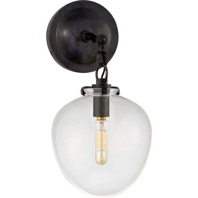 Katie Small Acorn Sconce in Bronze with Clear Glass Designer: Thomas O'Brien Height: 13.4" Extension: 8.75" Backplate:...