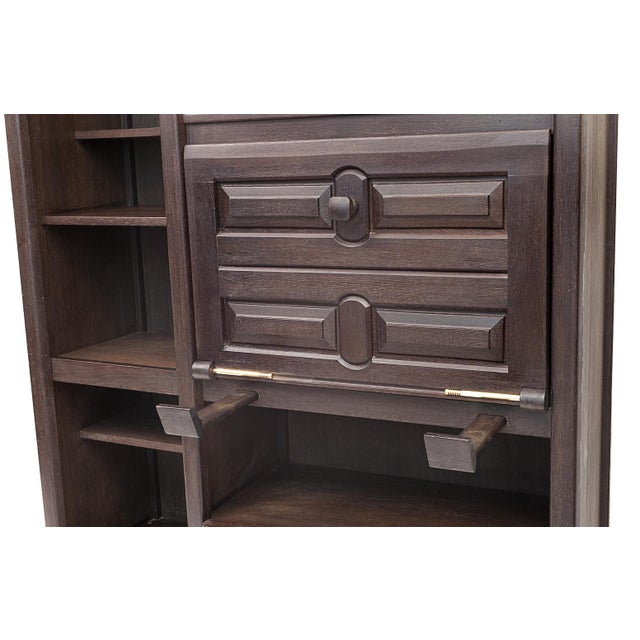 Vintage Glass Cabinet by Guillerme & Chambron, 1950s For Sale - Image 13 of 16