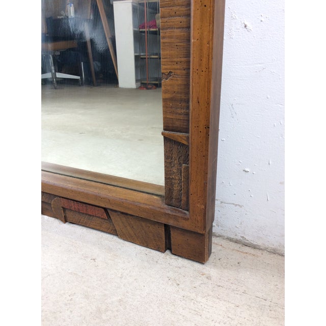Mid Century Modern Long Rectangular Wall Mirror by Pueblo From Lane Furniture For Sale - Image 11 of 18