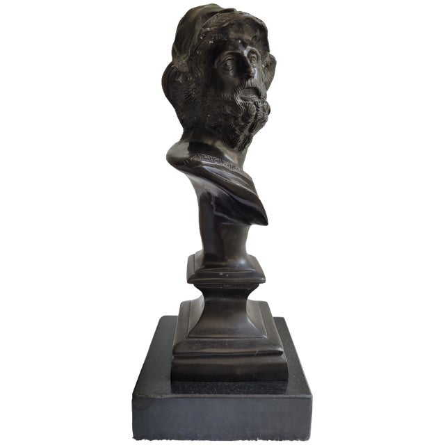 Grand Tour Late 19th Century Grand Tour Patinated Bronze Bust of Pericles For Sale - Image 3 of 9